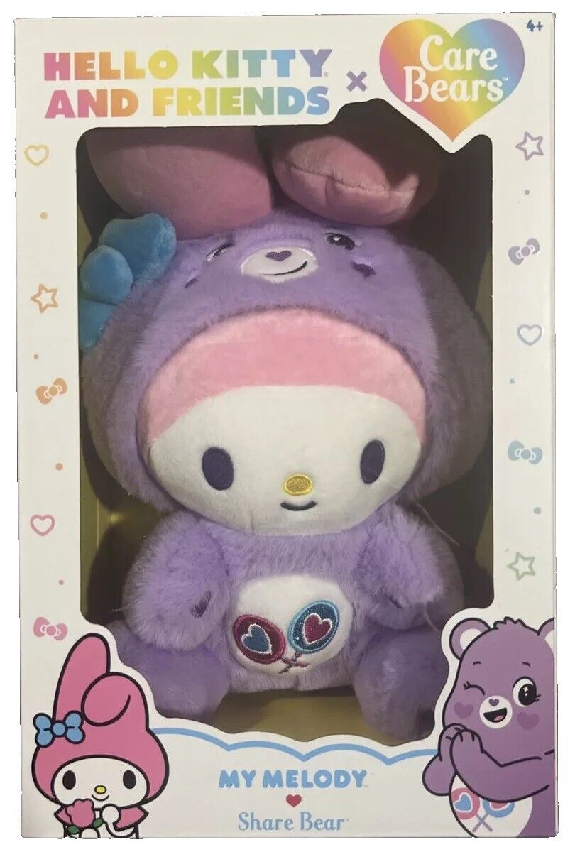 ?BRAND NEW! My Melody x Share Bear Hello Kitty X Care Bears 10” Plush Brand New