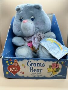 Vintage 1983 Kenner Care Bears Plush Grams Bear - Complete in Box