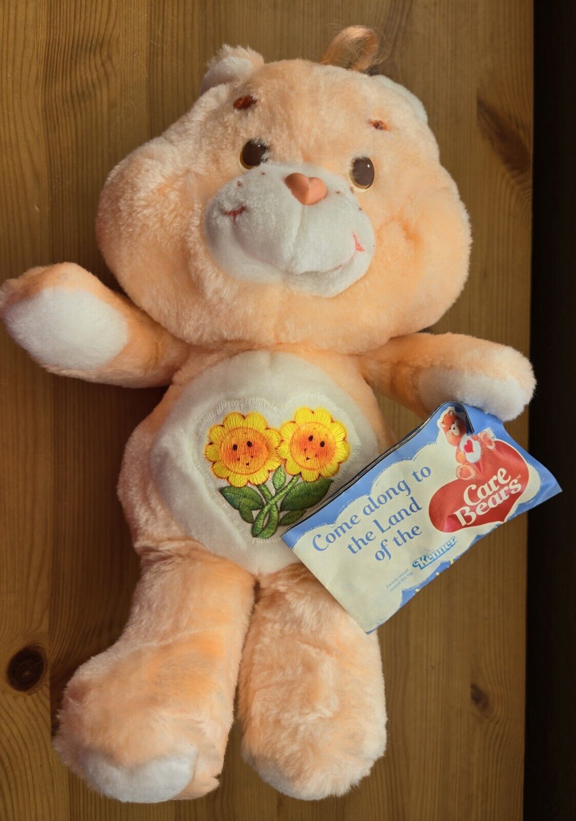 Vintage Friend Care Bear Original 1983 Kenner Peach 13" Plush Excellent Cond