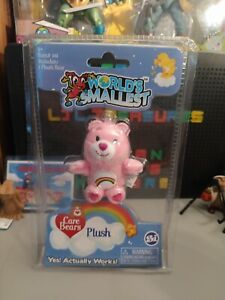 World’s Smallest Care Bear Pink Rainbow Cheer Bear Plush 2017  New In Package (A