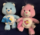 Care Bears 8 “ Baby Tugs Bear W/ Pink Pillow & Blue Blanket Collector's Rare Set