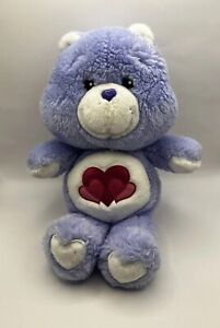 VTG 2003 Care Bears Harmony W/ Hearts  14” Violet Plush No Tag Super Cute
