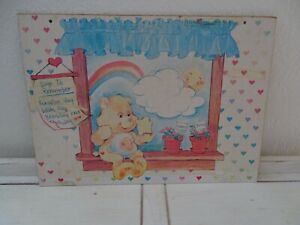 Vintage Care Bears Furniture Kitchen Sink Playset Hard Board Piece 1980s