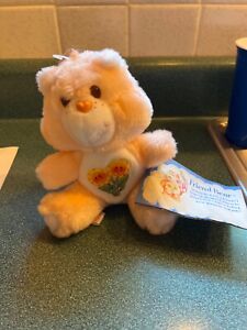 Vintage Care Bear Friend Bear Sunflower Original 1983 Kenner Orange Plush W Tags