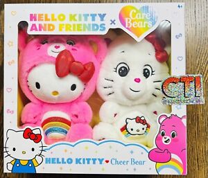 IN HAND - NEW IN BOX - HELLO KITTY AND FRIENDS X CARE BEARS & CHEER BEAR BOX SET
