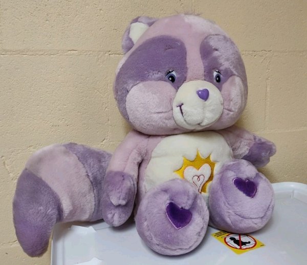 Care Bear Jumbo Vintage Bright Heart Raccoon