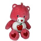 Care Bear Plush SMART HEART Lg Jumbo 24in Stuffed Animal Apple 2005 EXCELLENT