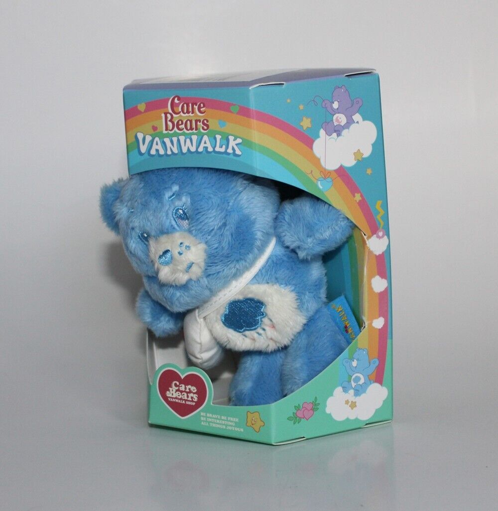 RARE Vanwalk x Care Bears GRUMPY BEAR 6" plushie pendant with tiny bag