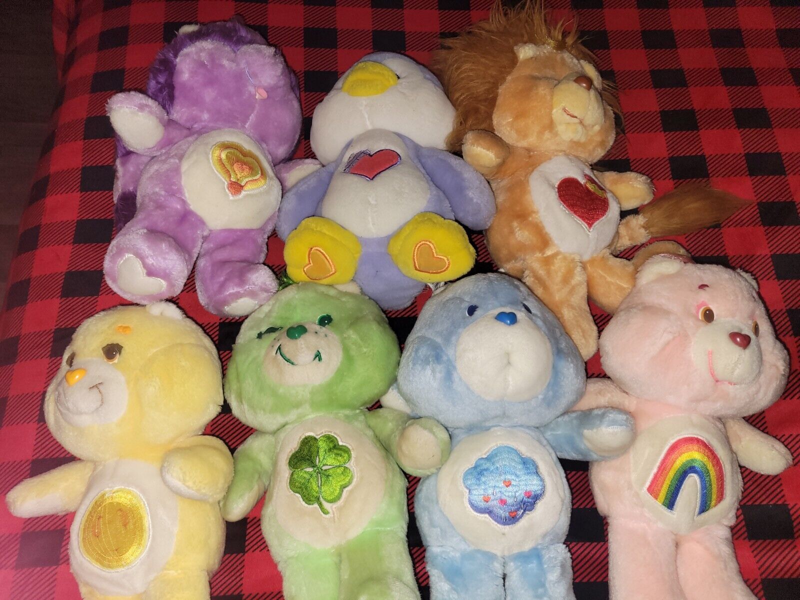 Vintage 1980's Care Bears & Cousins Plush Lot of 7, Kenner ,13