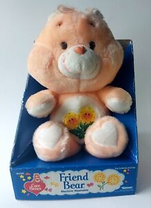 1983 Kenner Care Bear Friend Bear Sunflower Rare Vintage Plush 13" Peach Color
