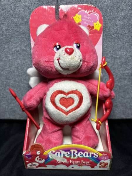Care Bears, Target Exclusive, Valentine’s Day, HTF, All My Heart Bear, 8”, 2005.