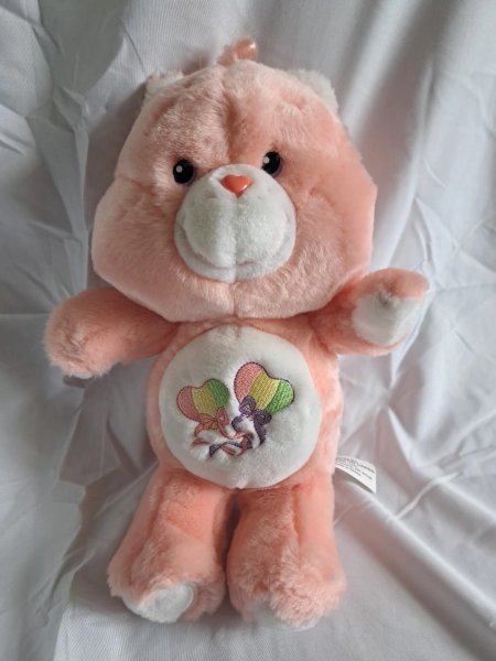 Care Bears Daydream Peach Bear Carlton Cards Plush Hearts Vintage