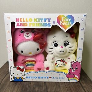 Hello Kitty & Friends X Care Bears Collab Cheer Bears Plush Set - New In Box