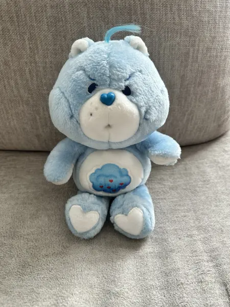 Vintage 1983 Kenner Care Bears Grumpy Bear 13" Plush Stuffed Toy Storm Cloud