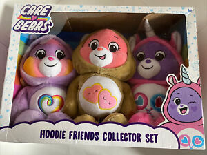 Care Bears Hoodie Friends Collector Set 14-Inch Plush 3-Pack Share Love-A-Lot