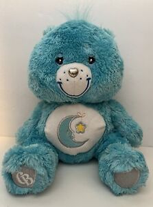 2007 Care Bears Collectibles Bedtime Bear Swarovski Eyes Silver Heart Blue