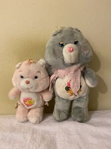 Kenner Care Bears 1983 Grams Bear With Scarf And Baby Hugs Bear - Preowned