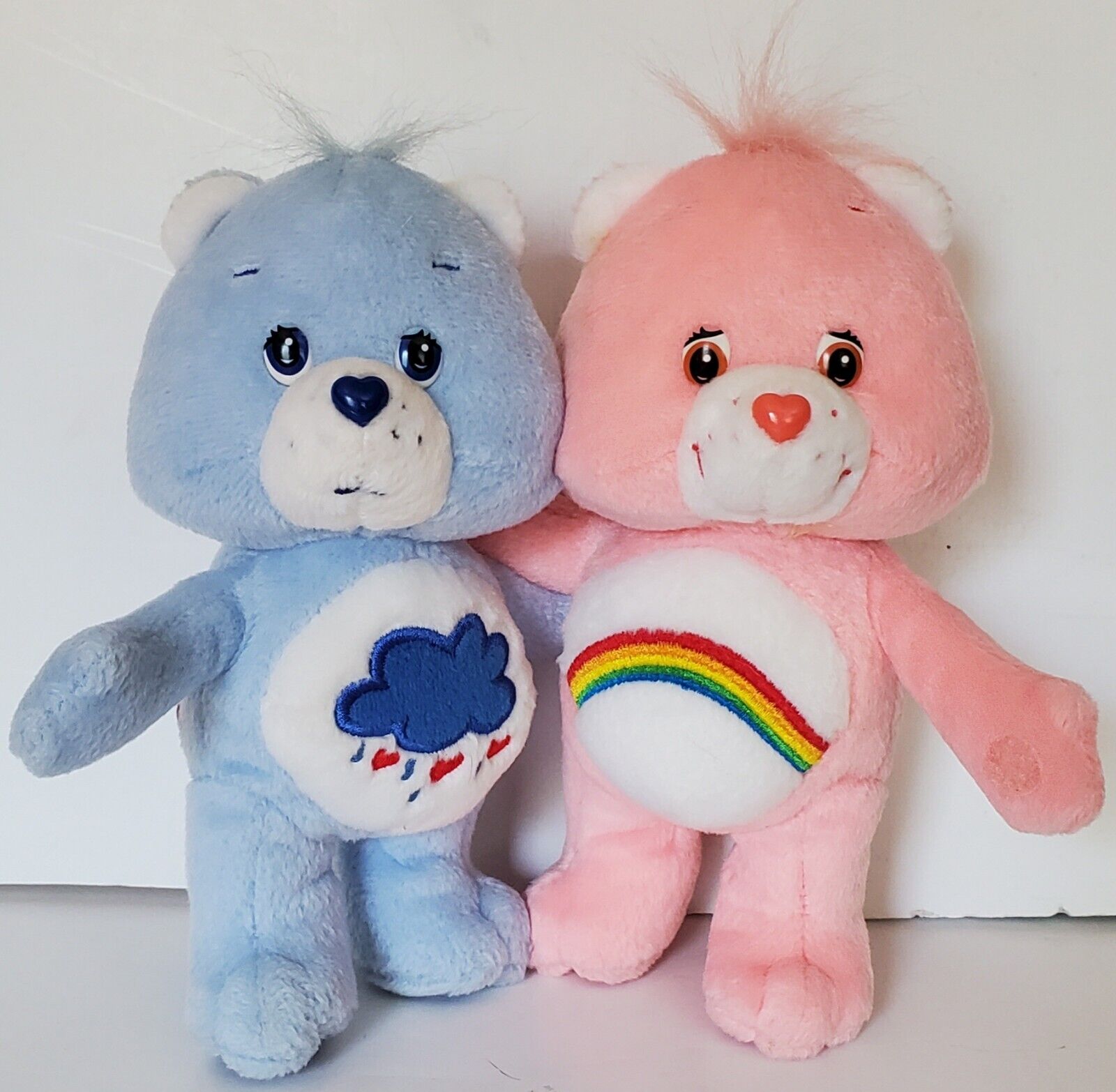 Care Bear Vintage 2002 Set Cheer Bear And Grumpy Bear Hugging Bears - EUC