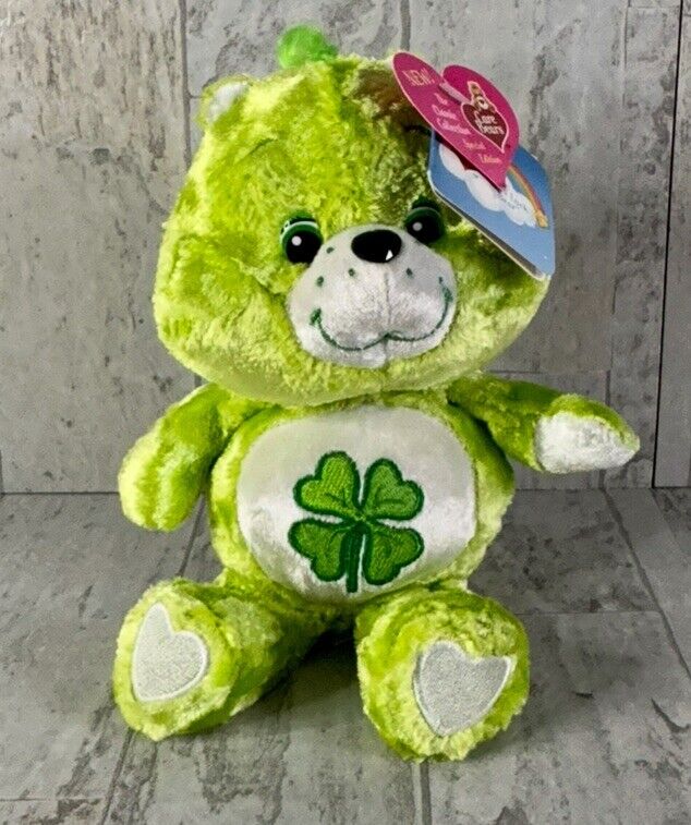Care Bears Plush Green Good Luck Bear Special Edition Series 2 Charmers #4 2004