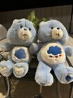 2 Care Bears Plush 2002 Grumpy Bear 12" Stuffed Toy Rain Cloud Hearts