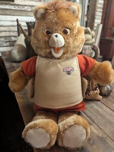Vintage Teddy Ruxpin Bear  With Working Cassette 1 Tape Version 1 Doesn't Move