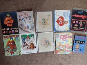 Vintage Care Bears signed prints, comic books, catalog and collection book