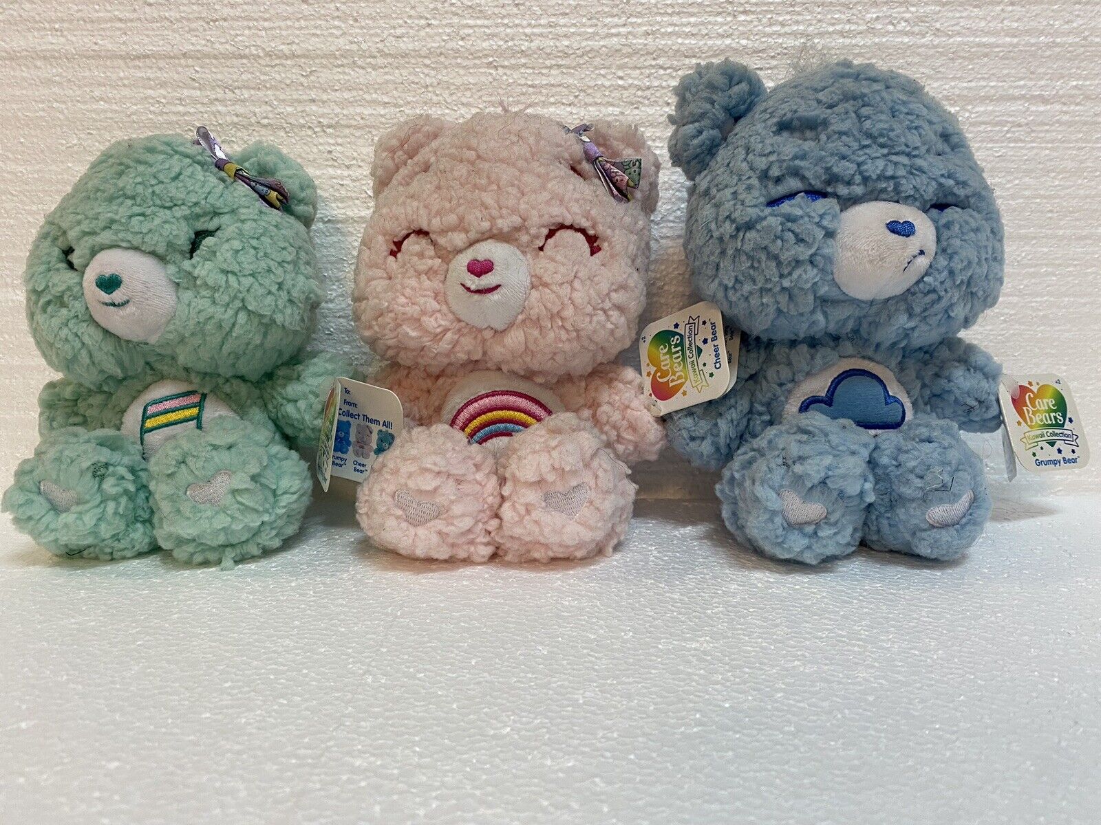 Lot 3 NWT Care Bears KAWAII Collection 8" Cheer Grumpy Heart Song 2017 SET Plush