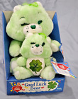 Kenner Care Bears Good Luck Bear 7" & 12" 61520 Set Lot Vtg 1984 w Tags Box MIB