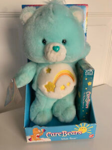 Vintage 2002 Care Bears Wish Bear with VHS - NOS - Play Along Toys, Plush