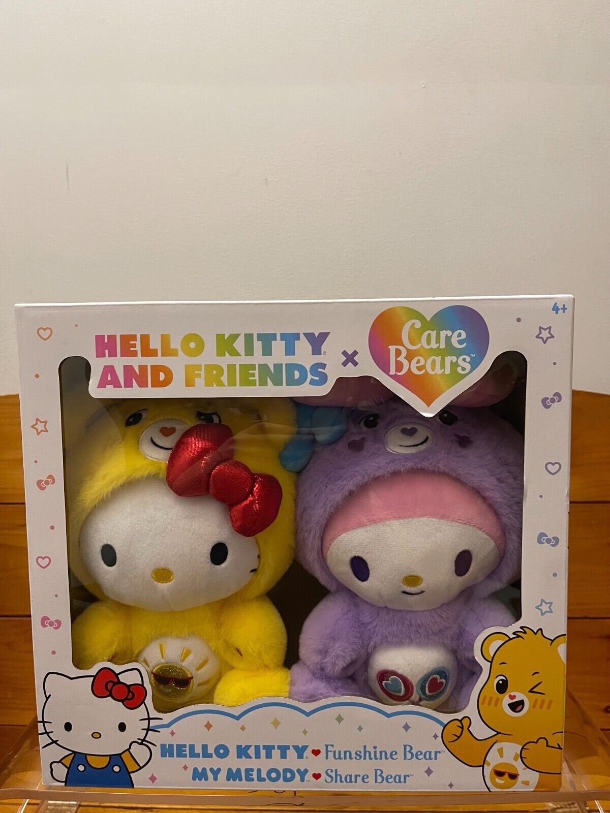 Hello Kitty x Care Bears My Melody Funshine Bear & Share Bear Plushie FREE SHIP