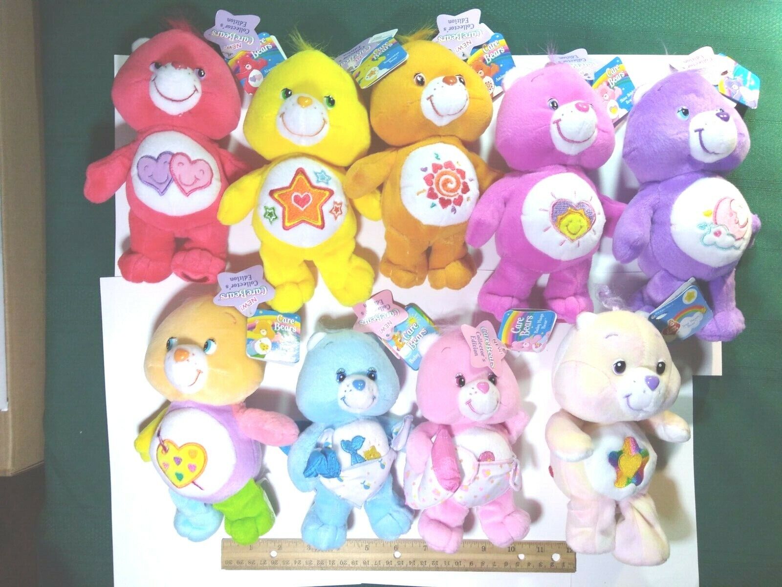 Collection of Collector's Edition 8" Care Bears - Total of 9 new with tags