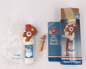 Vintage 1984 Kenner Care Bears Tenderheart Tooth Brush with Box Works