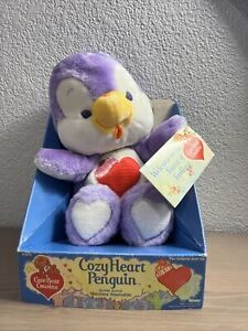 New! Boxed Vintage 1980’s Kenner Care Bear Cousins Cozy Heart Penguin Plush RARE