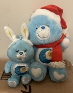 Care Bears Bedtime Bear Christmas & Easter Holiday Plush Lot