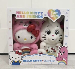 In Hand! Hello Kitty and Friends x Care Bears Cheer Bear Sealed Box Set 2 Plush
