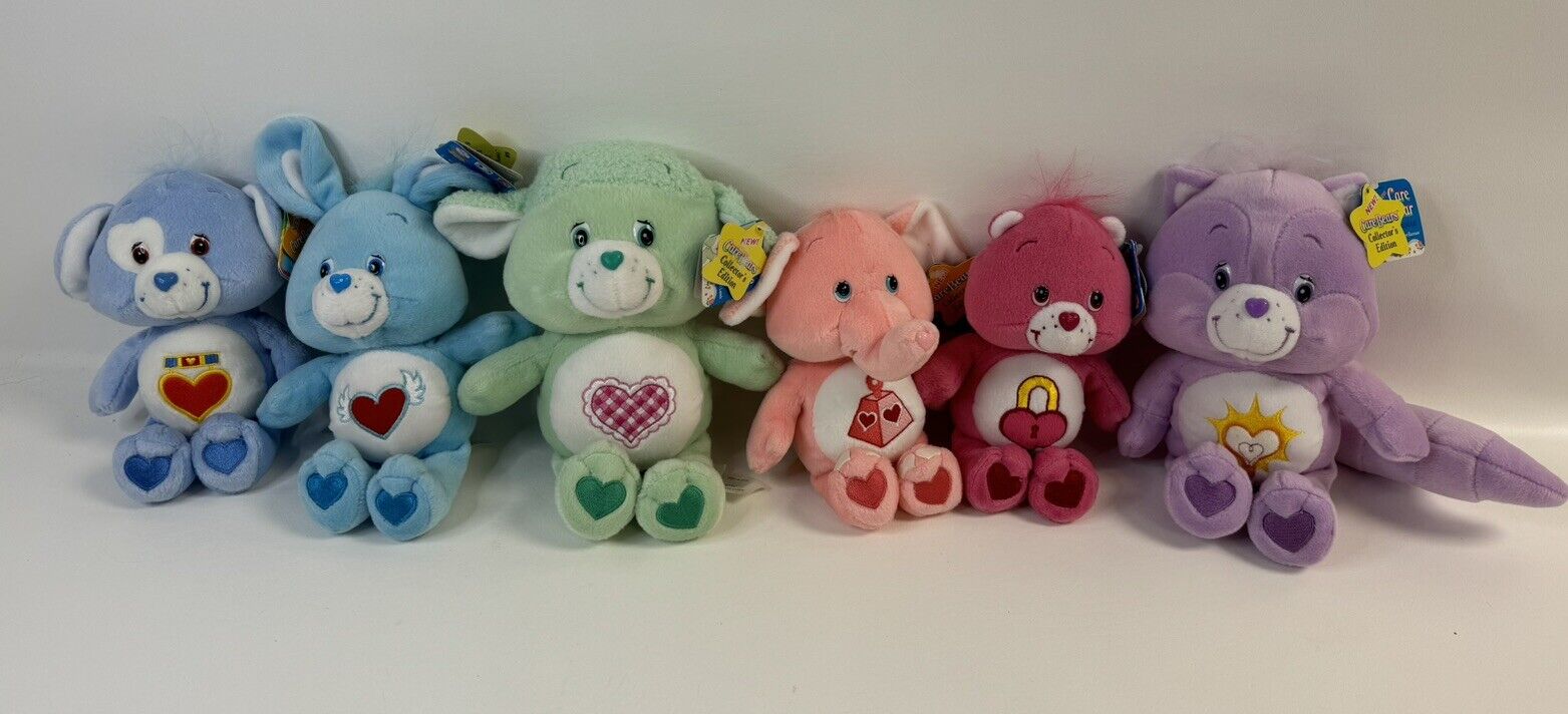 Care Bears Collection Collectors Edition Series 2 COUSINS 10” Set of 6 - NEW