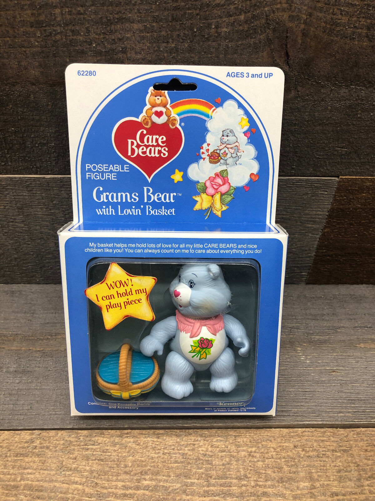Ultra Rare In Box Kenner Posable Care-bear Vintage Grams Bear 62280