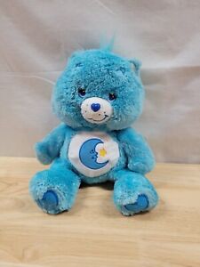 Care Bears Fluffy Floppy Plush Bedtime Bear Blue Cloud Moon Soft Doll 2006