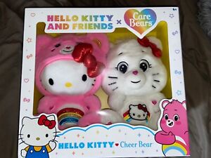 Hello Kitty and Friends x Care Bears Cheer Bear Box 2 Pack Plush SHIPS FAST