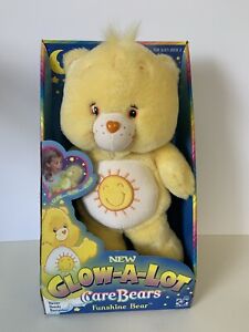 NEW IN BOX Care Bears Glow-A-Lot Funshine Bear Vintage Plush Rare Play Along