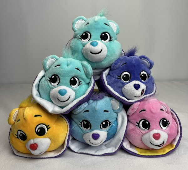 Lot of 6 Care Bear BEARITOS CUTETITOS Beanbag Plush, 7" EXC COND