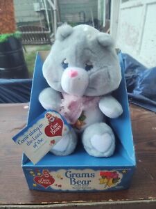 Vintage 1983 Kenner Care Bears Plush Grams Bear, in Original Box with Tag