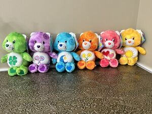 Rare Misprint Series1 Complete Set 6 NWT 8” Tie Dye Care Bears Limited Edition