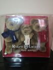 Ralph Lauren Teddy Bear Trio The Bears That Care Polo Knit Scarves Vintage 2001