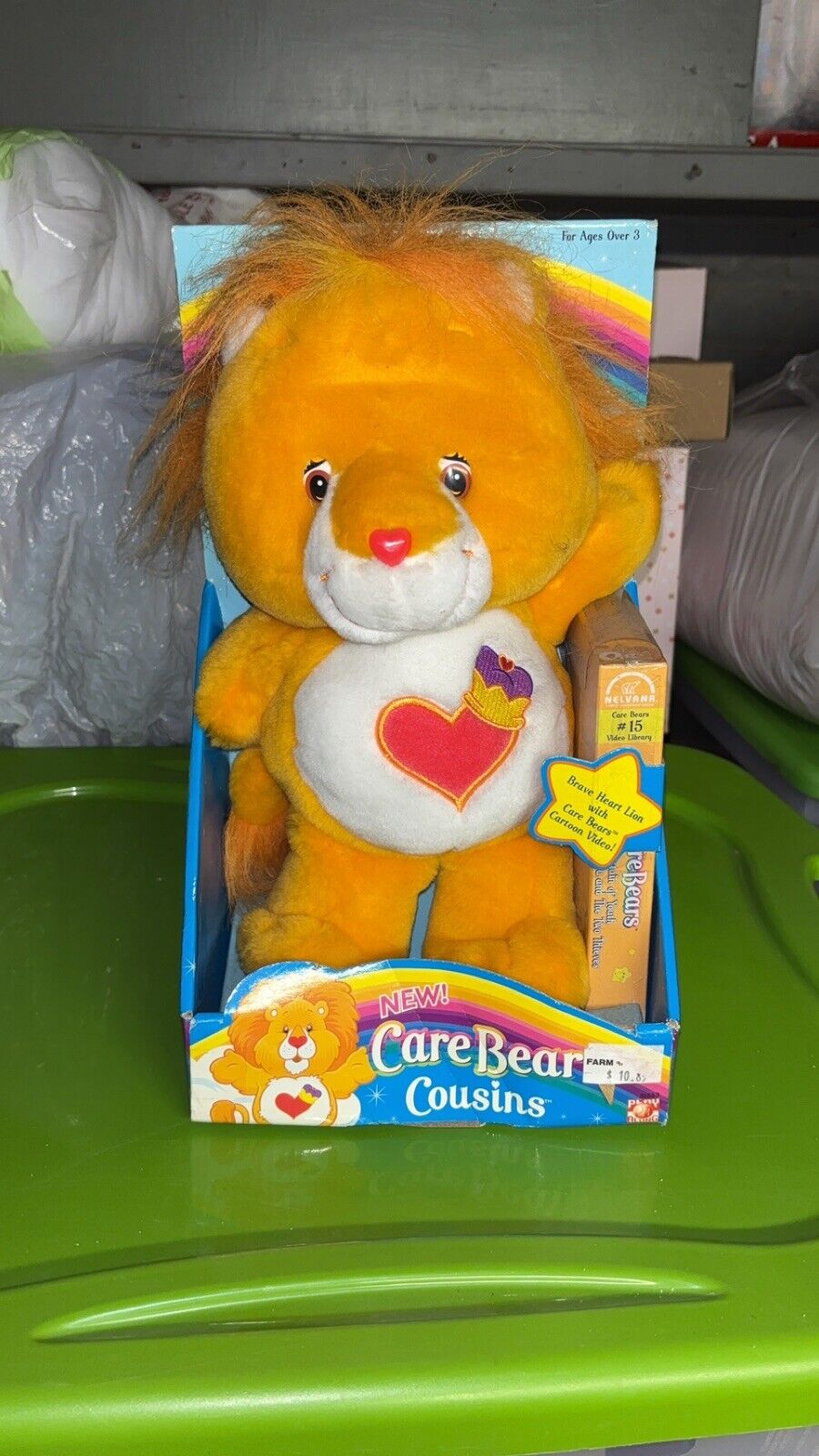 Care Bears Cousins Brave Heart Lion 12” Plush Stuffed Toy VHS Vintage New 2004