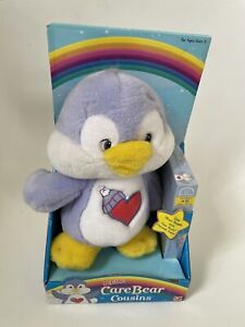 CARE BEARS COUSINS COZY HEART PENGUIN 2004 Play Along Plush Toy With VHS NIB