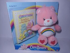 2004 Care Bears CHEER BEAR 10” Plush With Book