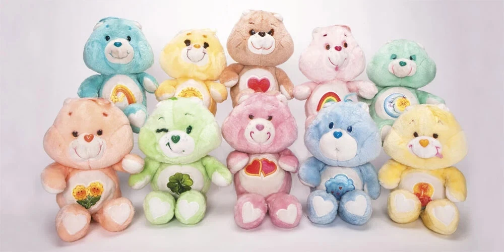 Complete Set of 10 Original Care Bears 1983 Kenner 13" Plush First Issue