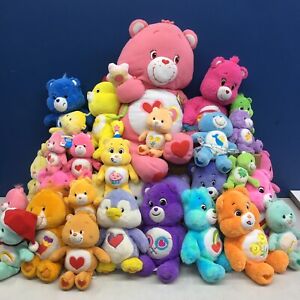 LOT of 33 Care Bears Plush Dolls Cousins Toys Love a Lot Share Grumpy Fun Shine