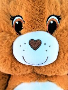 Build A Bear Care Bears TENDERHEART Stuffed Animal Plush Brown Red Heart 17